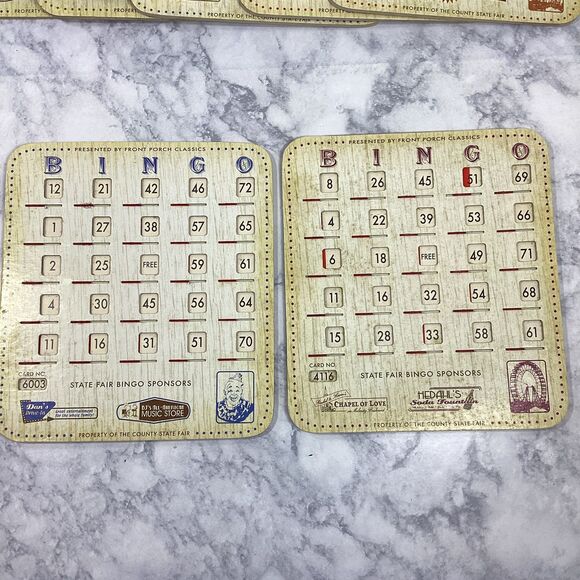 Front Porch Classics State Fair Bingo Replacement Cards 8 Shutter Window - Picture 2 of 8